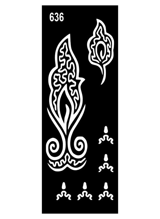 ORDERSHOCK Easy Drawing Mehndi Design Sticker for Safe and Fun Use by Children - Image 1